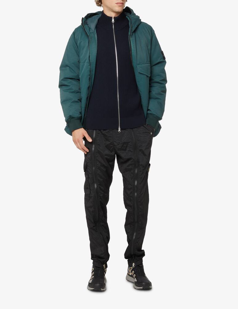 rinascente Stone Island Fzip ribbed sweater - Blue