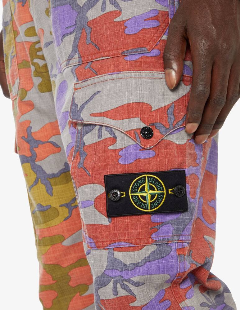 rinascente Stone Island Pantalone cargo camo - Nero
