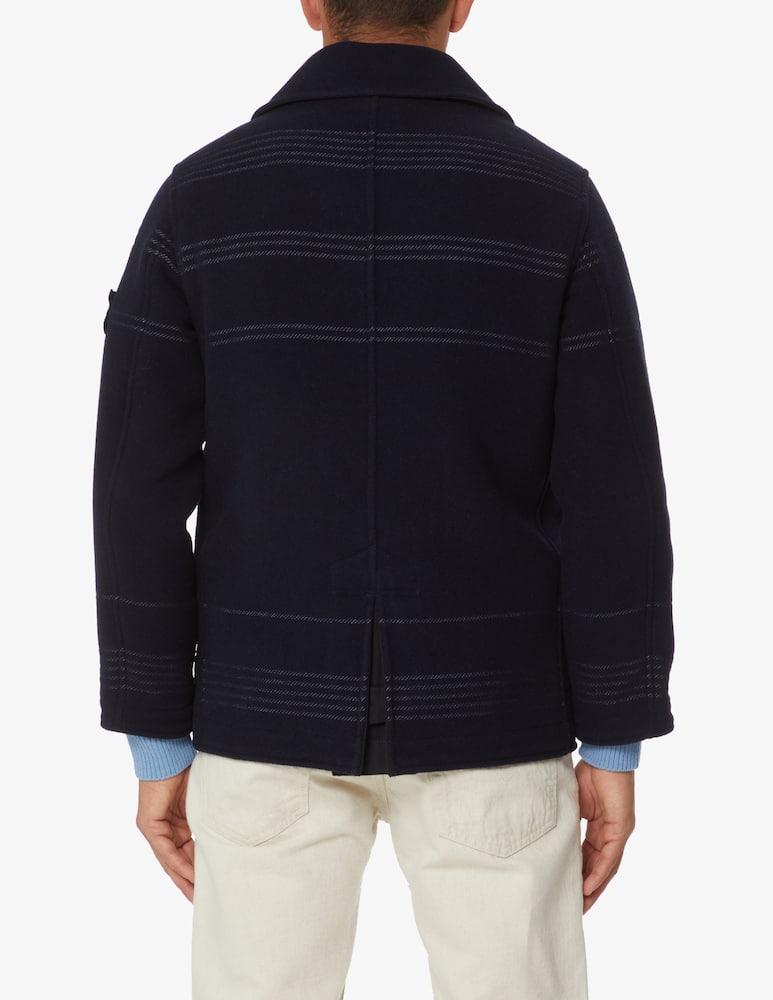 rinascente Stone Island Cappotto in panno reflect - Blu