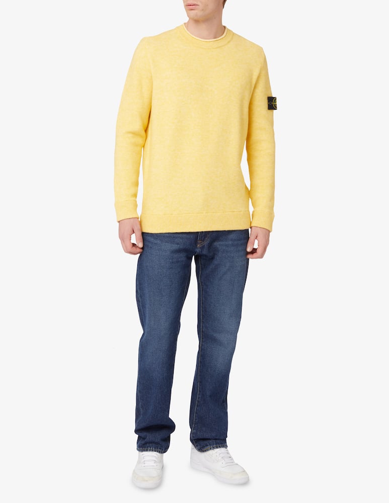 rinascente Stone Island Maglia girocollo garzata - Giallo