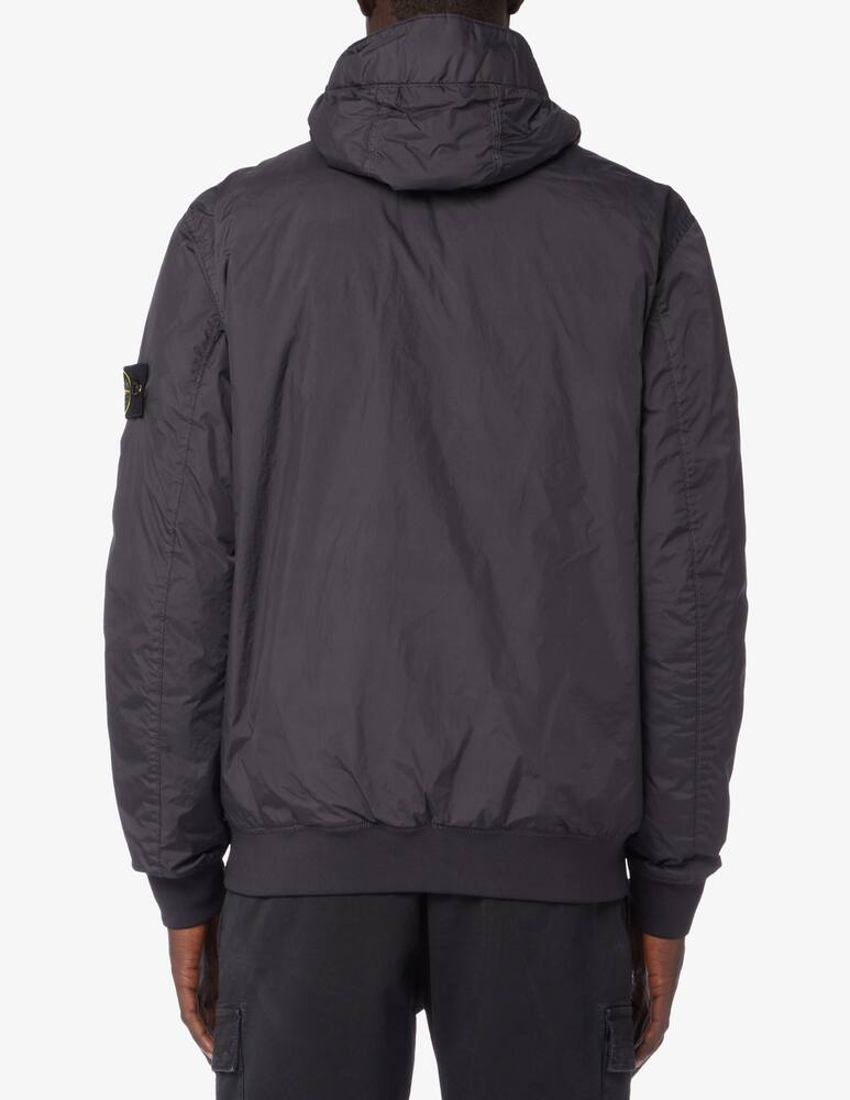 rinascente Stone Island Crinkle hooded bomber jacket - Black