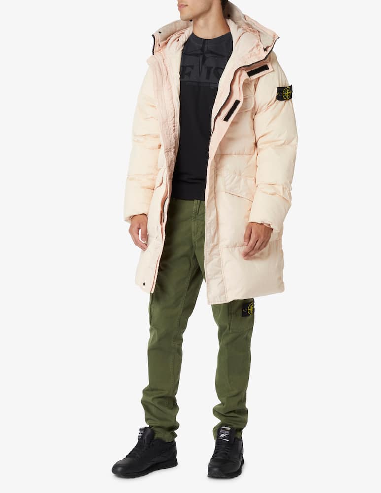 rinascente Stone Island Piumino lungo crinkle - Beige