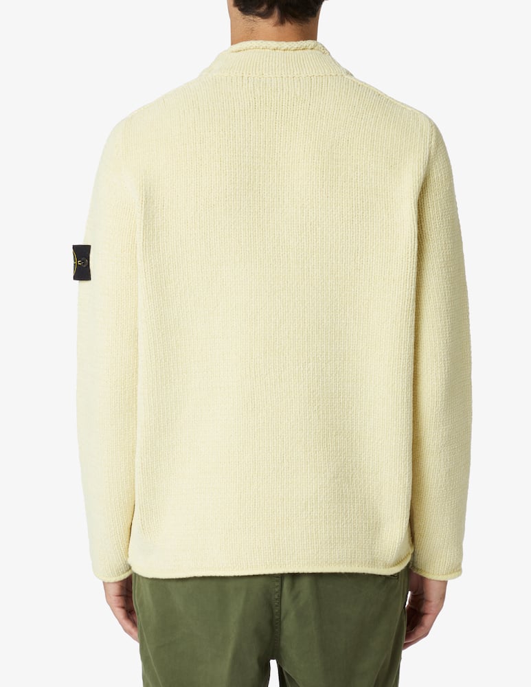 rinascente Stone Island Maglia girocollo in ciniglia cotone - Beige