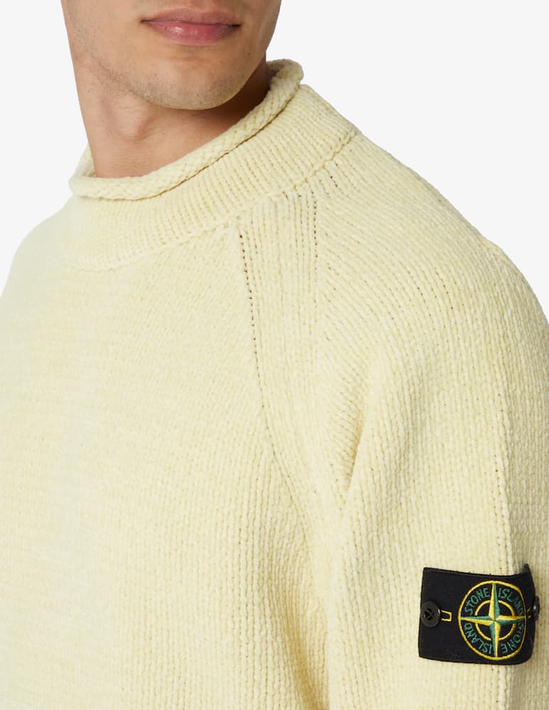 rinascente Stone Island Maglia girocollo in ciniglia cotone - Beige