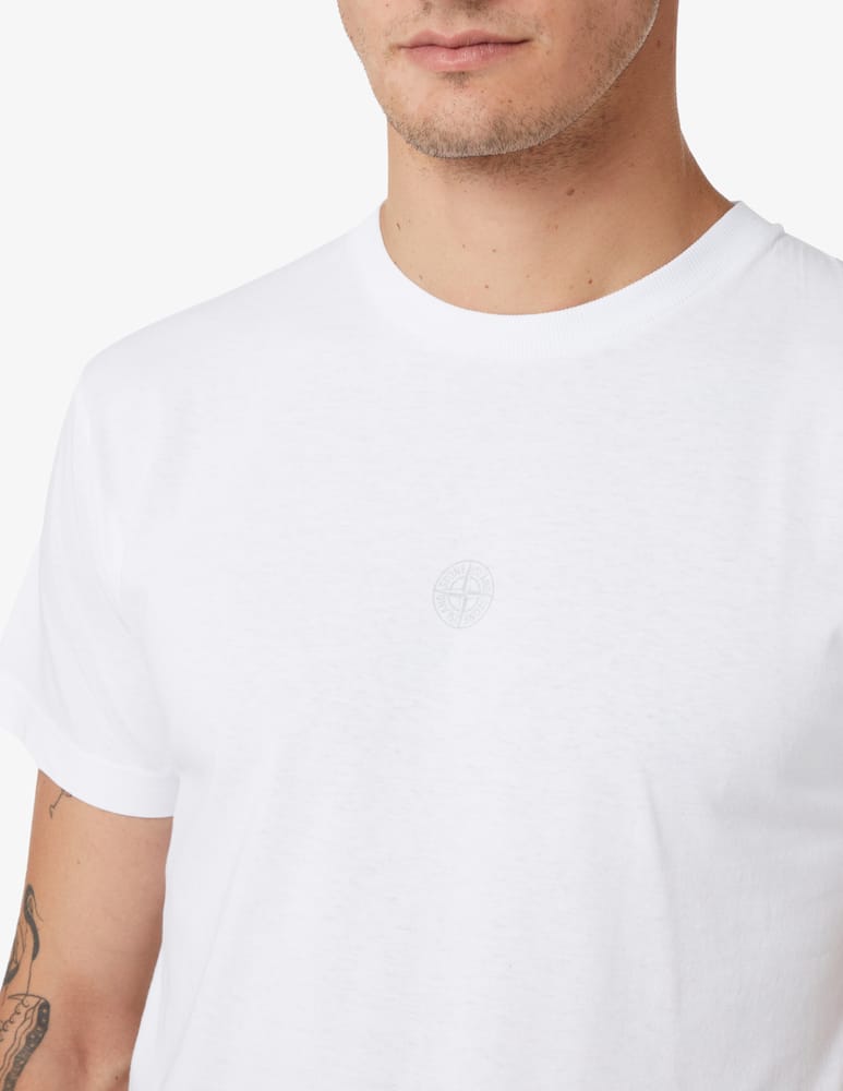 rinascente Stone Island Maglietta manica corta con logo sul retro - Bianco