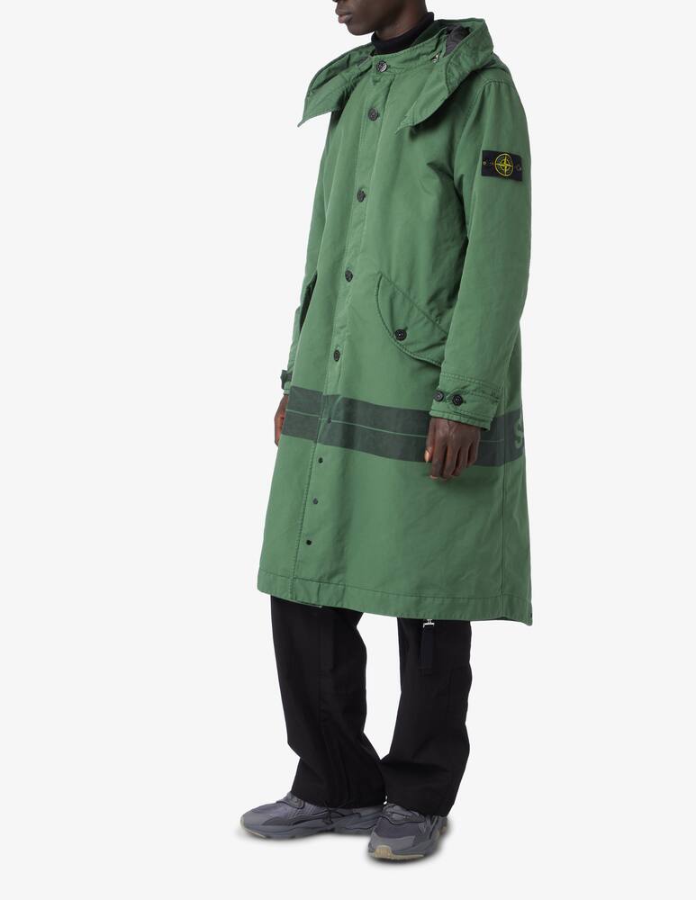 rinascente Stone Island Parka david with logo - Green