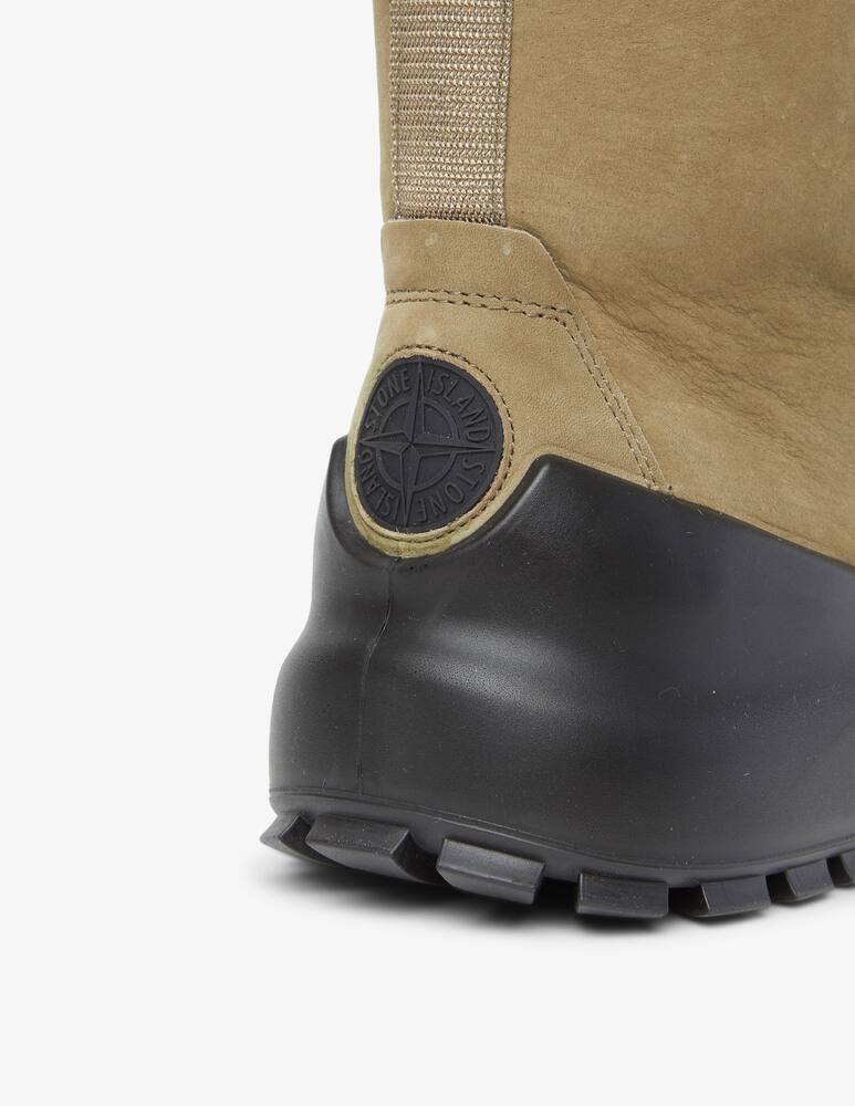 rinascente Stone Island Stivale stringato in suede - Verde