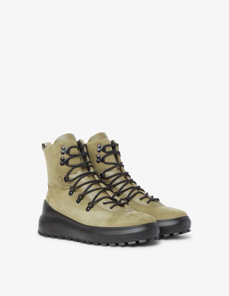 rinascente Stone Island Stivale stringato in suede - Verde