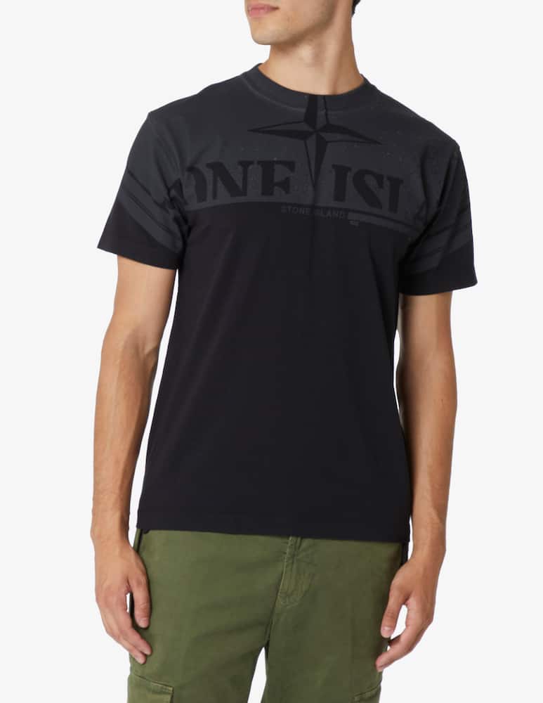 rinascente Stone Island Neck logo t-shirt - Black