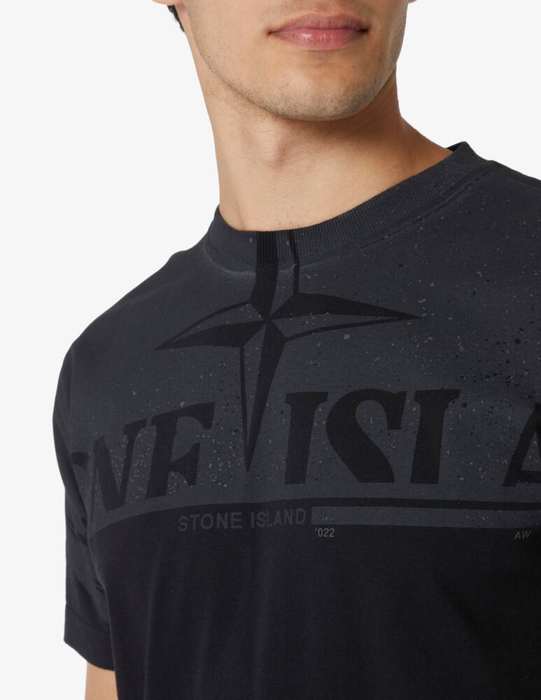 rinascente Stone Island Neck logo t-shirt - Black