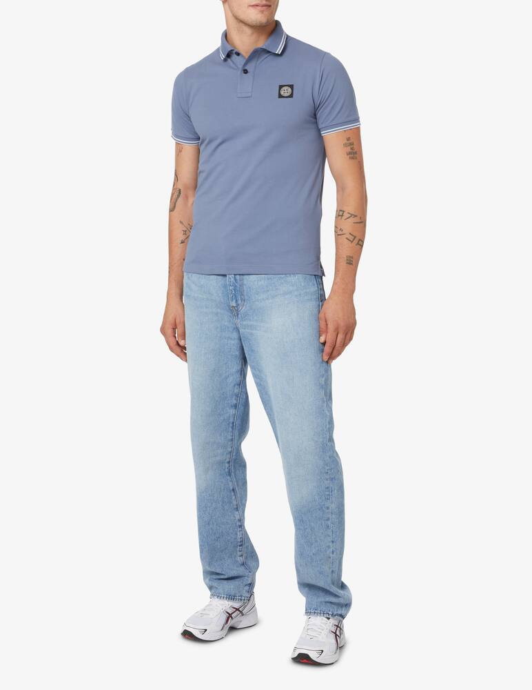 rinascente Stone Island Piquet short sleeve polo - Blue