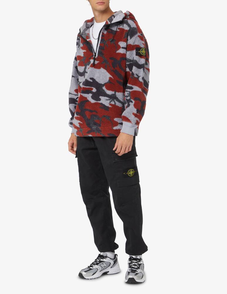 rinascente Stone Island Teddy fzip hooded camo sweater - Multi