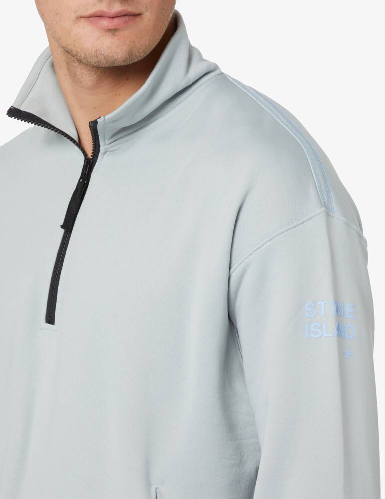 rinascente Stone Island Felpa girocollo mzip eco - Grigio
