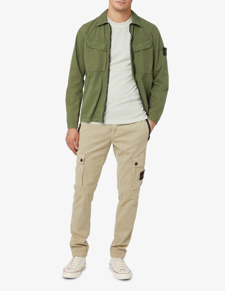 rinascente Stone Island Overshirt in brushed cotton  - Green