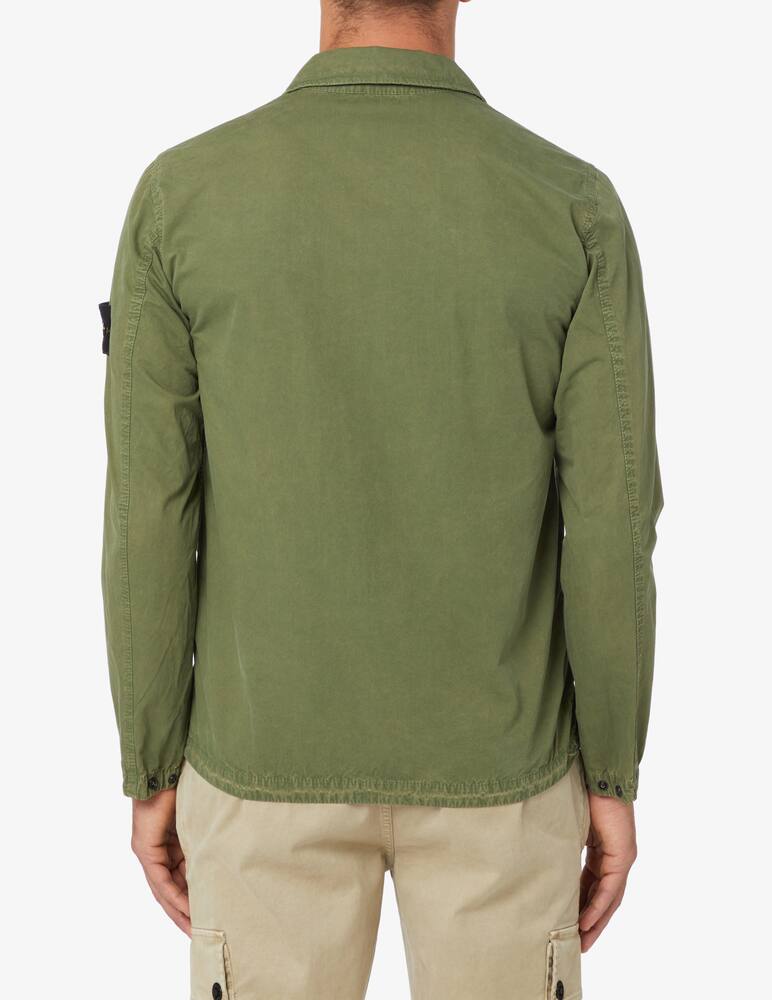 rinascente Stone Island Overshirt in brushed cotton  - Green