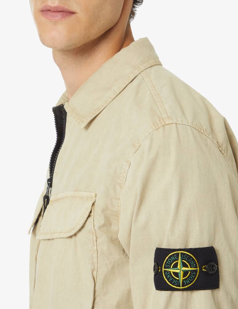 rinascente Stone Island Camicia overshirt in cotone smerigliato - Beige