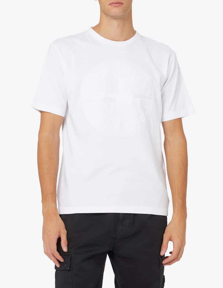 rinascente Stone Island Compass embroidery t-shirt - White