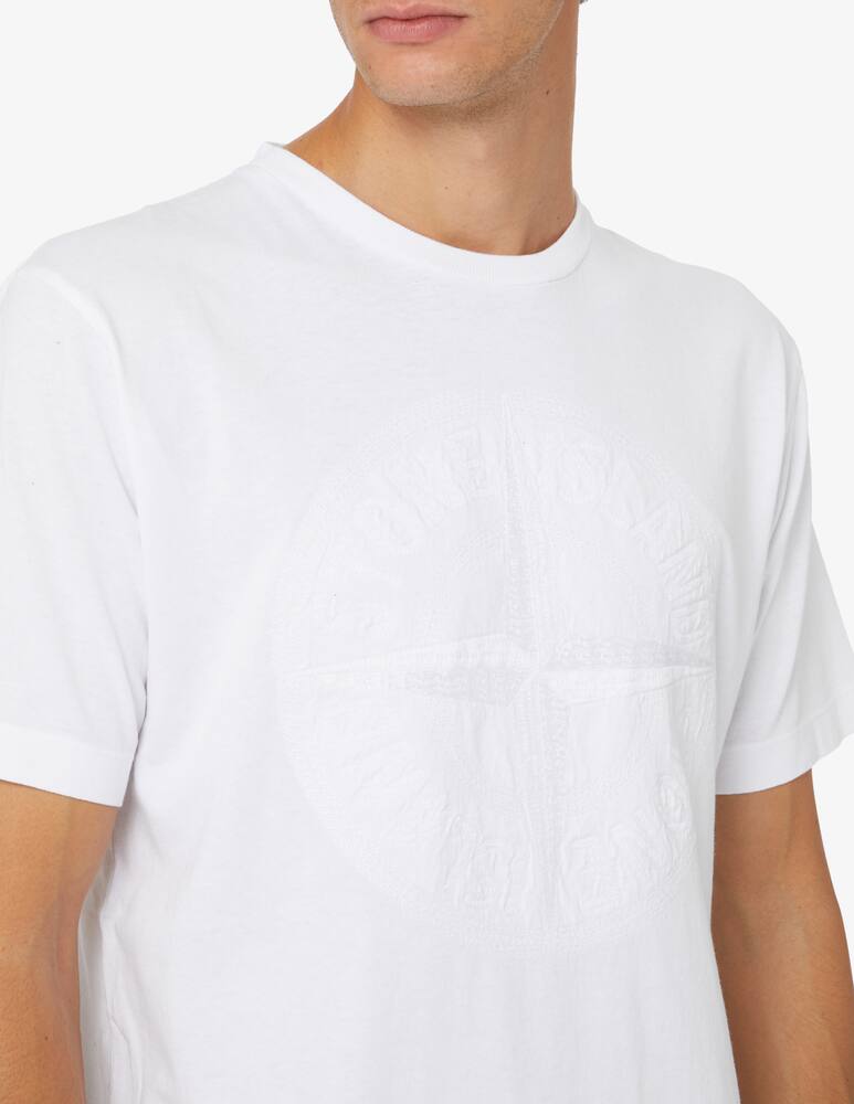 rinascente Stone Island Compass embroidery t-shirt - White