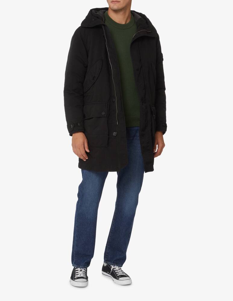 rinascente Stone Island Long parka david padded - Black