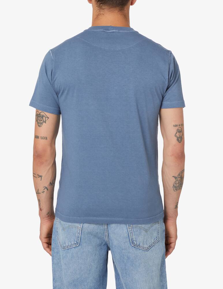 Stone Island Maglietta manica corta con logo piccolo - Blu - immagine 3 Stone Island Maglietta manica corta con logo piccolo - Blu - immagine 3