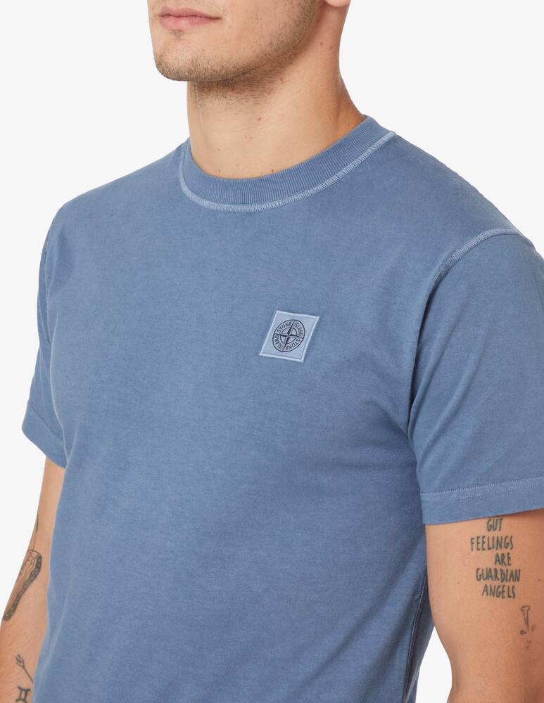 Stone Island Maglietta manica corta con logo piccolo - Blu - immagine 4 Stone Island Maglietta manica corta con logo piccolo - Blu - immagine 4