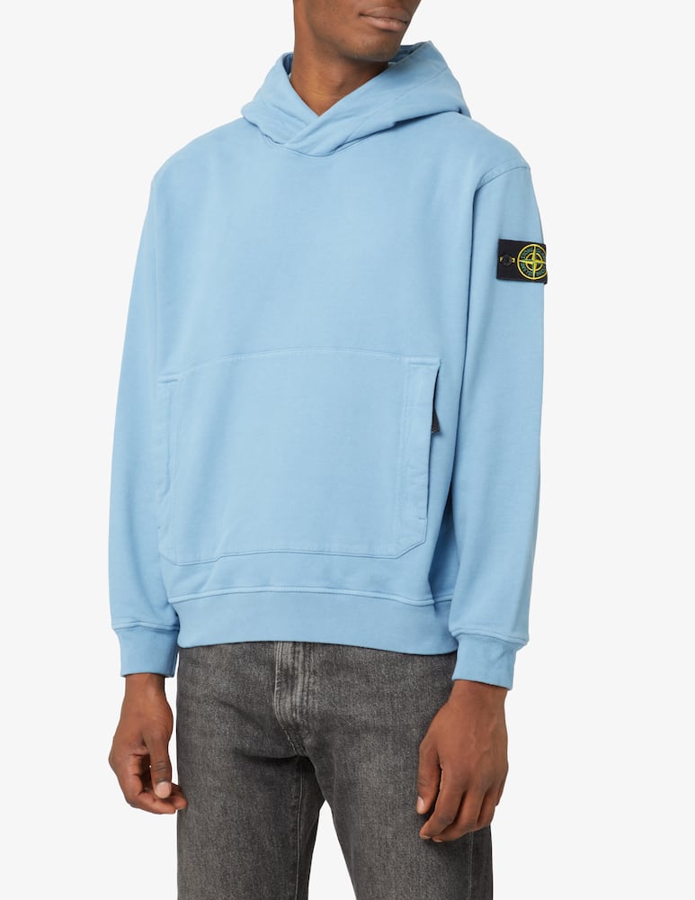Stone Island Felpa con cappuccio con logo retro new - Azzurro - immagine 1 Stone Island Felpa con cappuccio con logo retro new - Azzurro - immagine 1