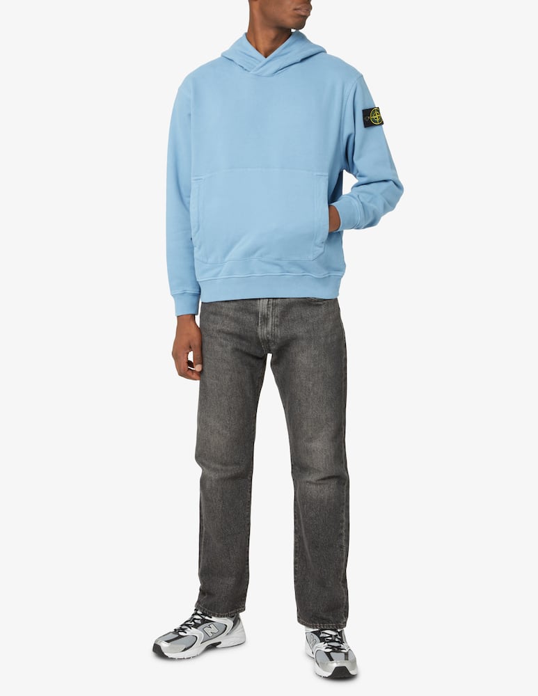Stone Island Felpa con cappuccio con logo retro new - Azzurro - immagine 2 Stone Island Felpa con cappuccio con logo retro new - Azzurro - immagine 2