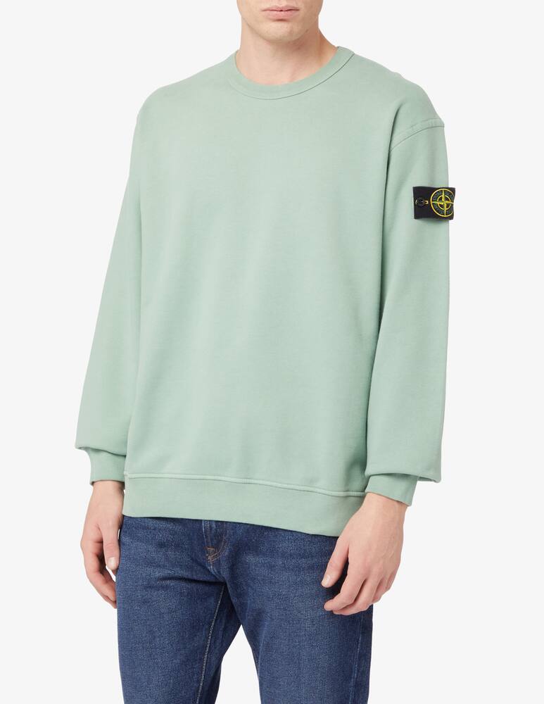 Stone Island Felpa girocollo con logo retro new - Verde - immagine 1