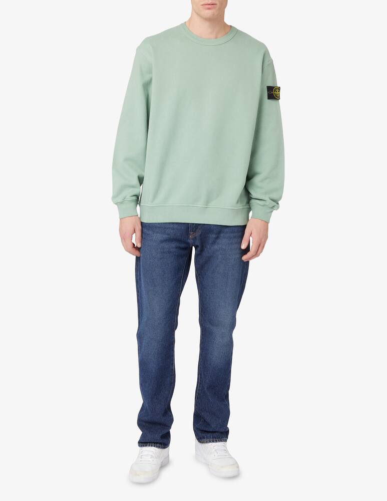 Stone Island Felpa girocollo con logo retro new - Verde - immagine 2