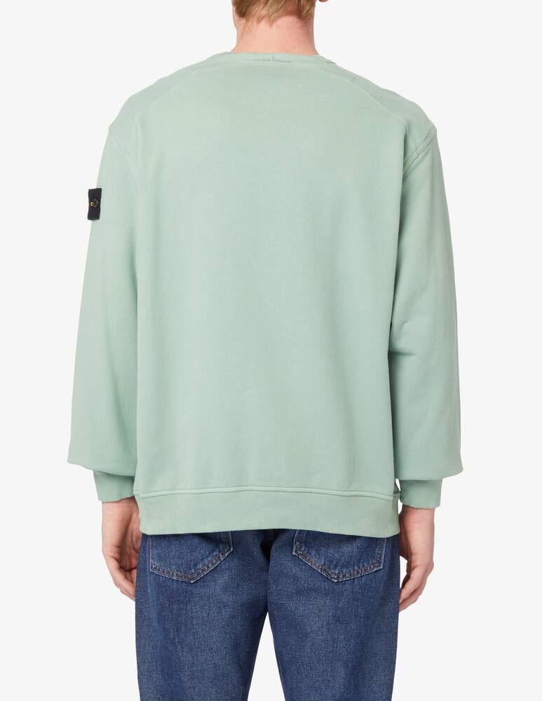 Stone Island Felpa girocollo con logo retro new - Verde - immagine 3
