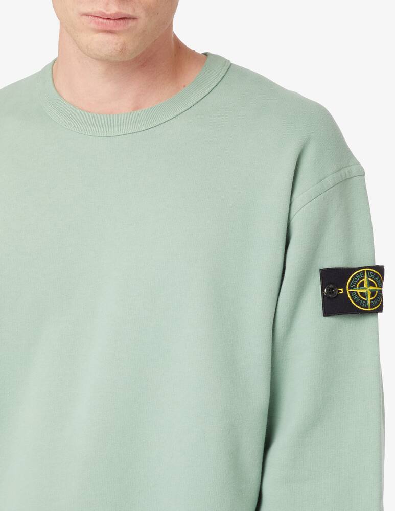 Stone Island Felpa girocollo con logo retro new - Verde - immagine 4