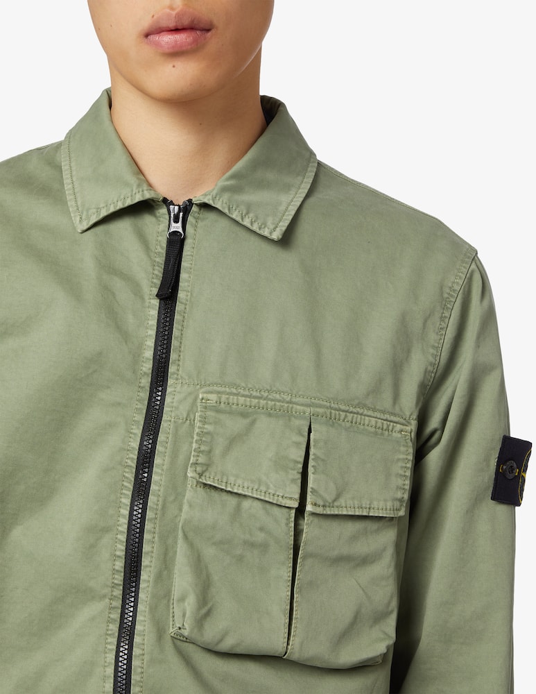 rinascente Stone Island Sovracamicia con cerniera e tasca 