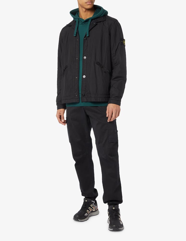 rinascente Stone Island Giacca camicia imbottita crinkle 