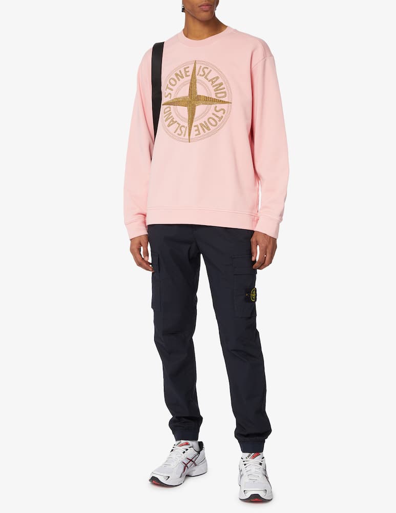 rinascente Stone Island Felpa girocollo maxi ricamo 