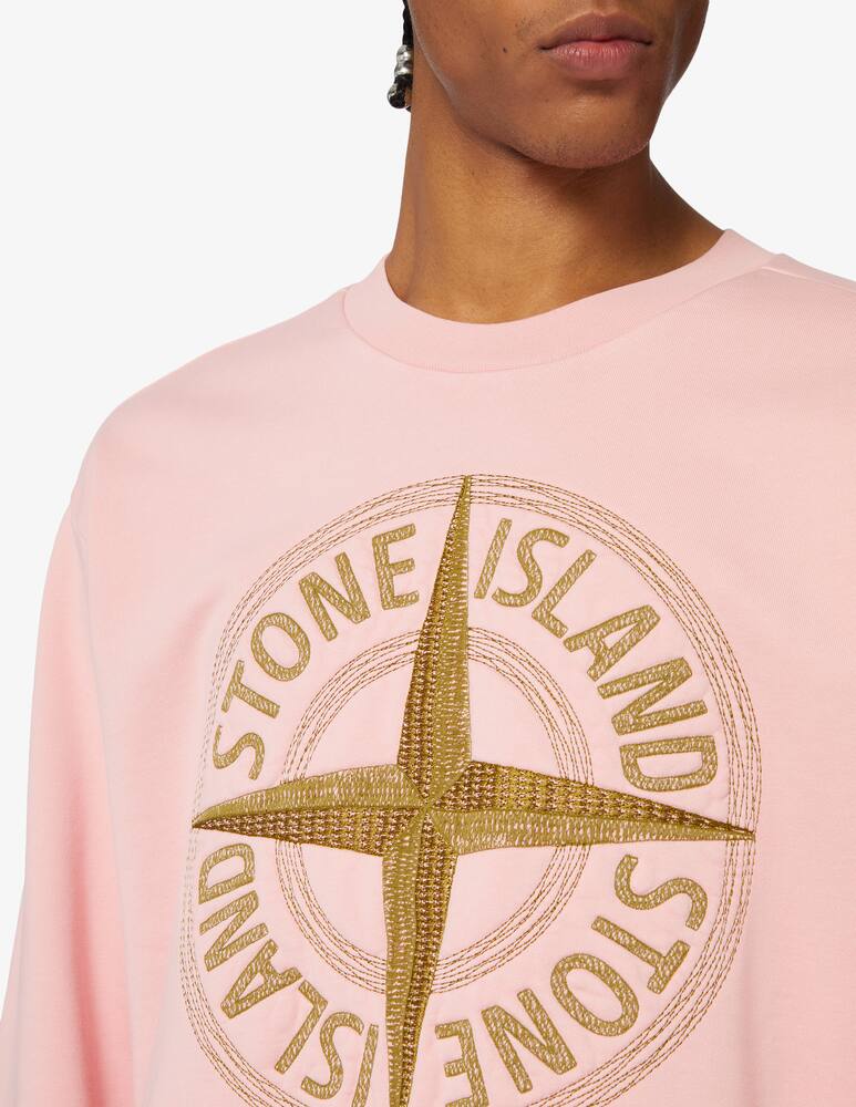 rinascente Stone Island Felpa girocollo maxi ricamo 
