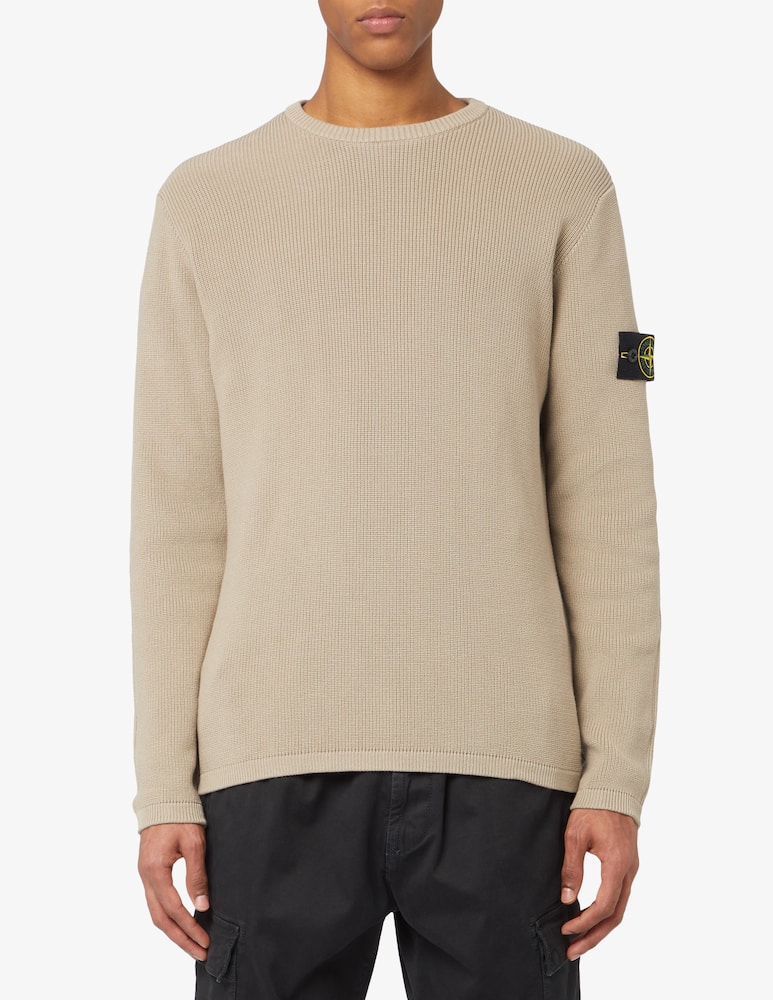 Stone Island Maglia girocollo a coste - immagine 1 Stone Island Maglia girocollo a coste - immagine 1