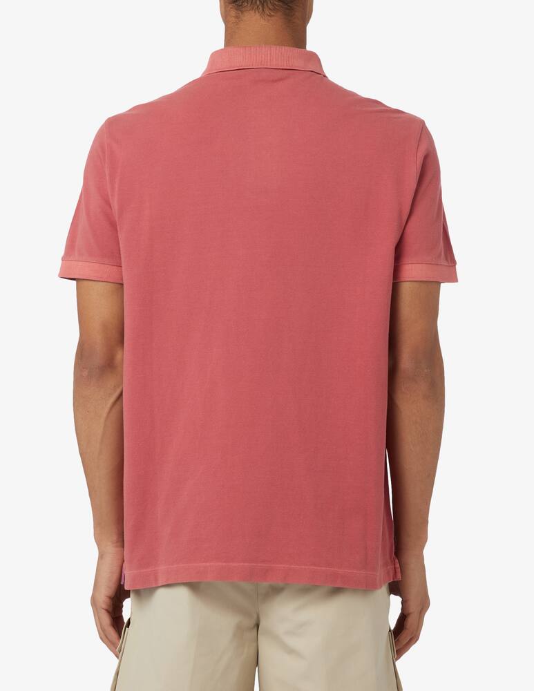 rinascente Stone Island Patch washed polo Red 