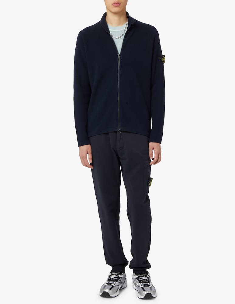 rinascente Stone Island Maglia girocollo a coste con cerniera 