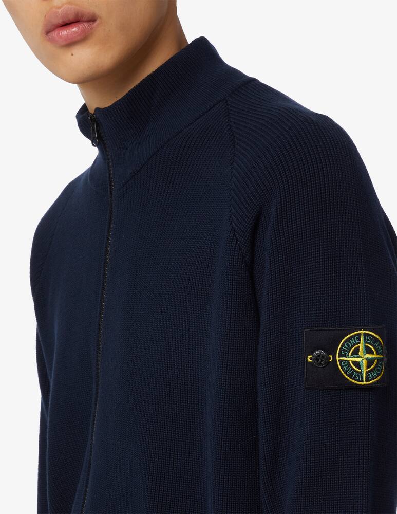 rinascente Stone Island Maglia girocollo a coste con cerniera 
