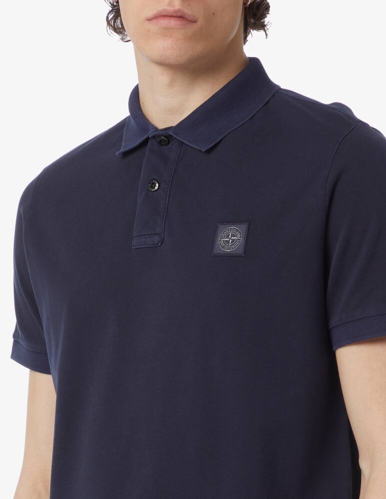 rinascente Stone Island Polo con patch lavata 