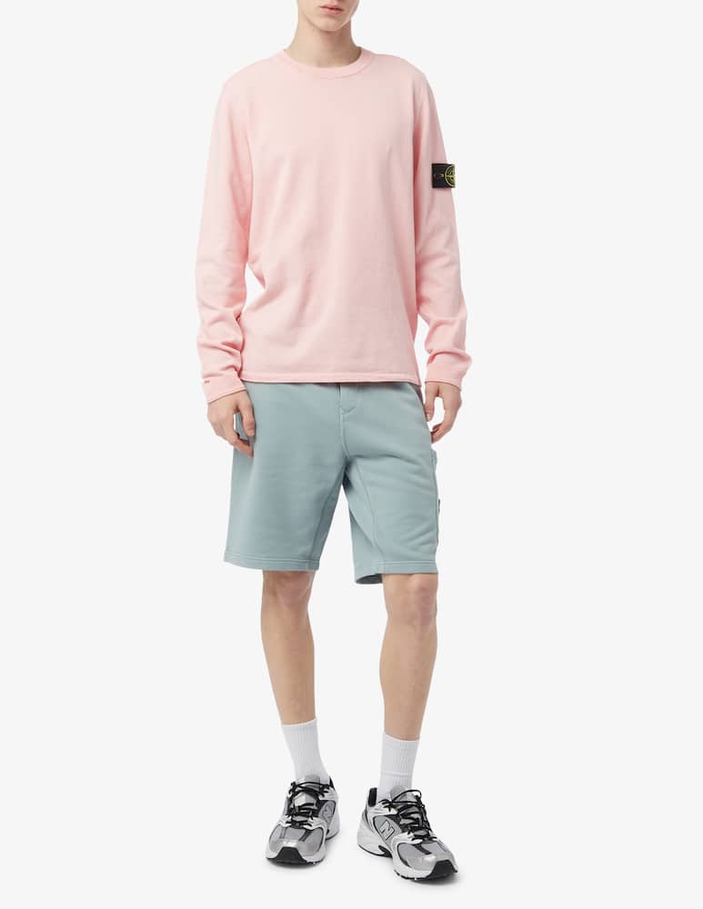 rinascente Stone Island Rustic cotton crewneck jumper Pink 