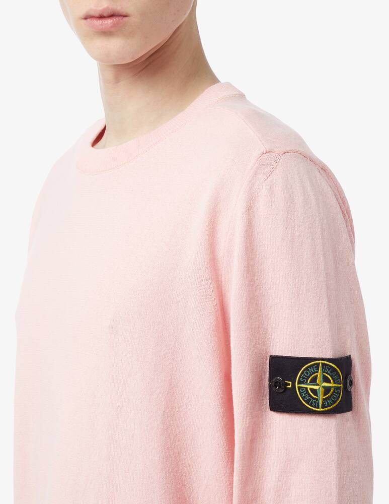rinascente Stone Island Rustic cotton crewneck jumper Pink 