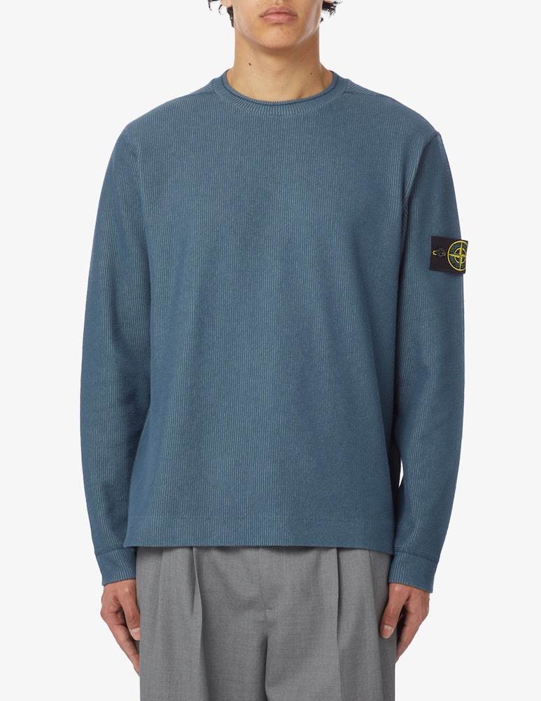 Stone Island Felpa girocollo a costine - immagine 1 Stone Island Felpa girocollo a costine - immagine 1