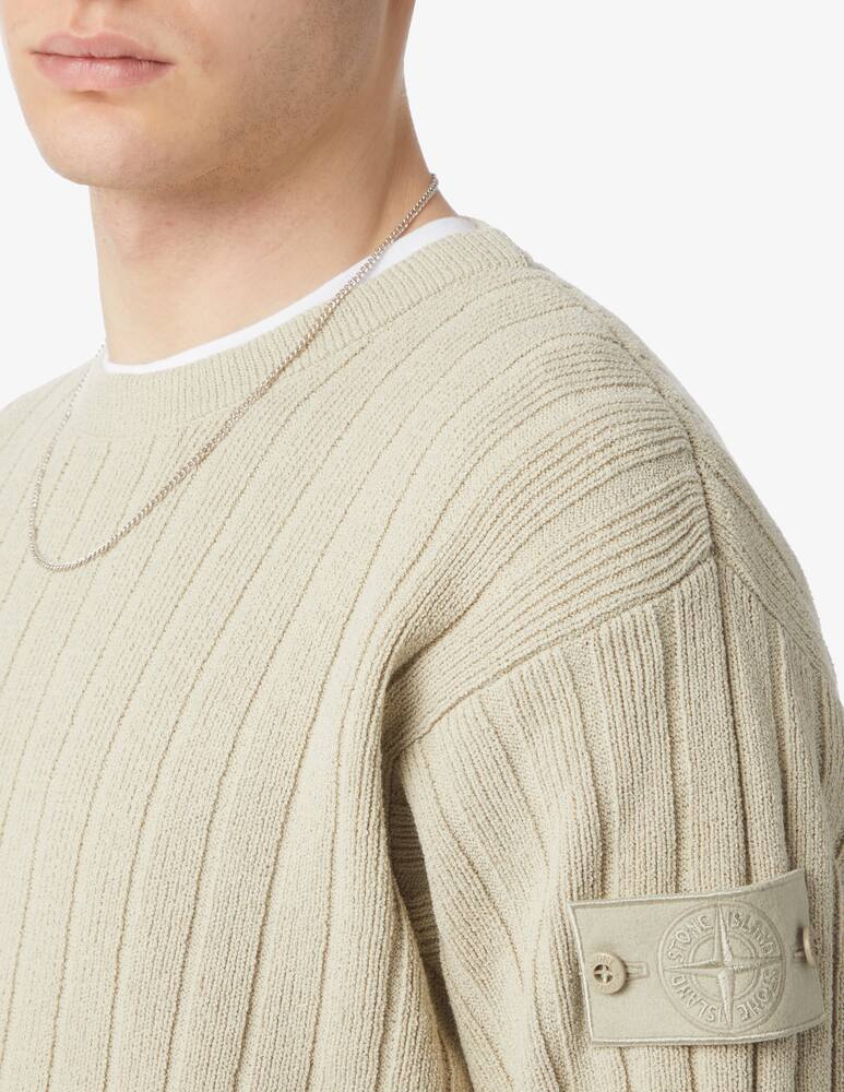 rinascente Stone Island Ghost small rib crewneck jumper 