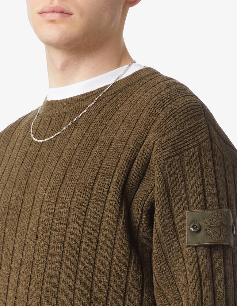 rinascente Stone Island Maglia girocollo ghost a costine 