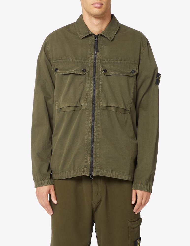 Stone Island Sovracamicia cotone smerigliato - immagine 1 Stone Island Sovracamicia cotone smerigliato - immagine 1