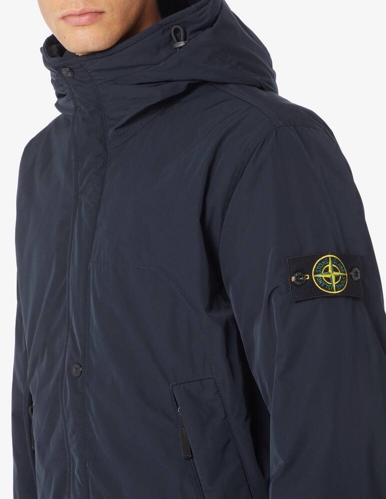 rinascente Stone Island Hooded micro twill jacket