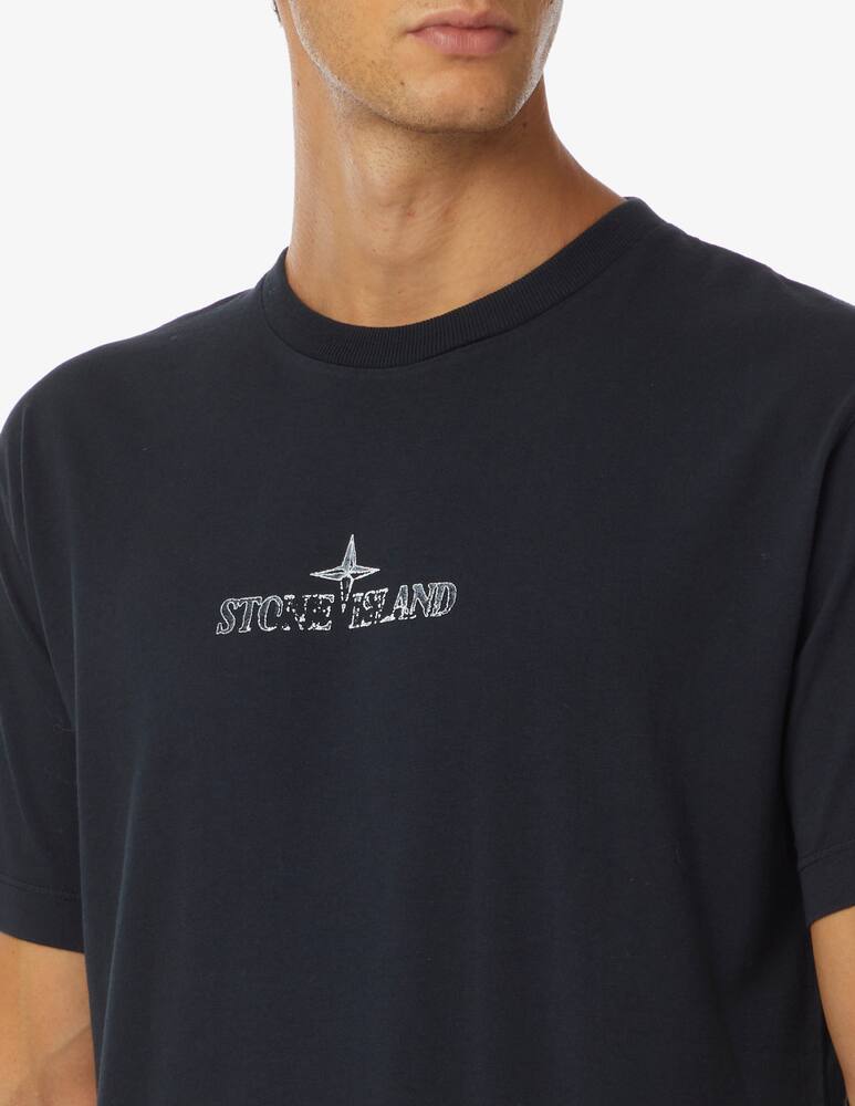 rinascente Stone Island Maglietta logo front sfumato