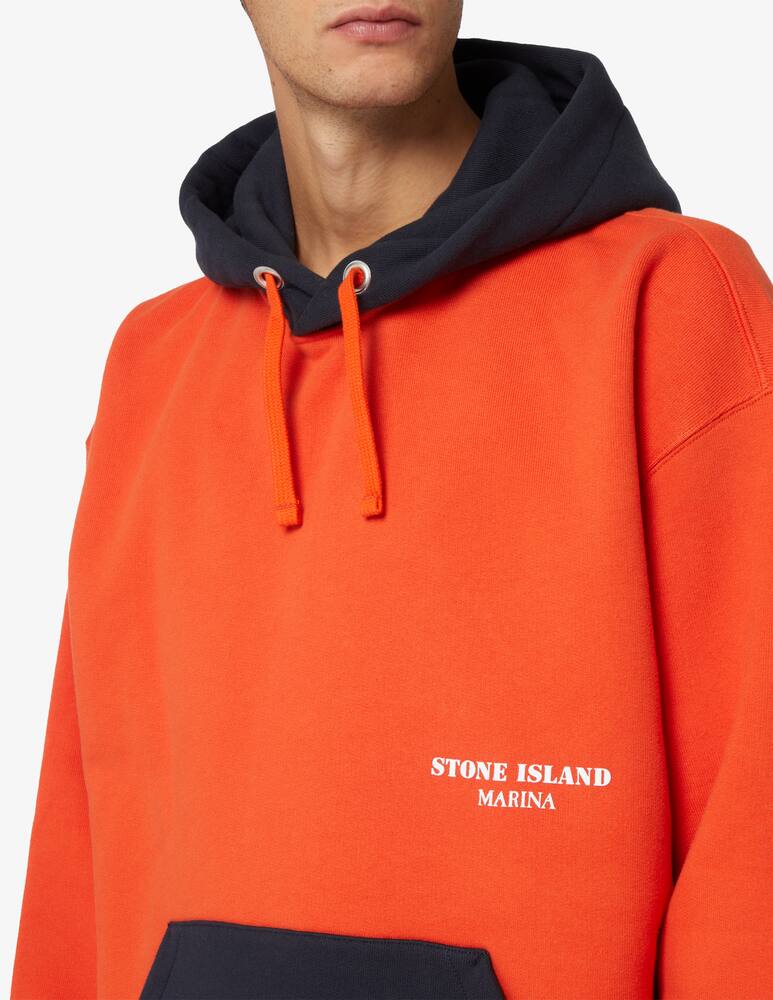 rinascente Stone Island Felpa con appuccio marina