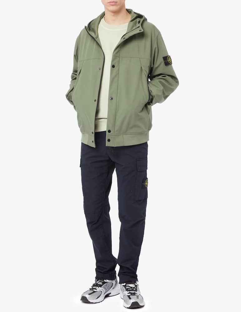 rinascente Stone Island Soft shell hooded jacket